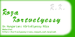 roza kortvelyessy business card