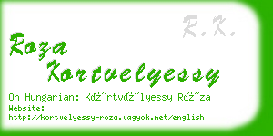 roza kortvelyessy business card